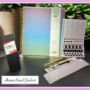 BellaRosaMariaBoutique Exclusive 2026 Planner Set - Aurora Boreal Gradient